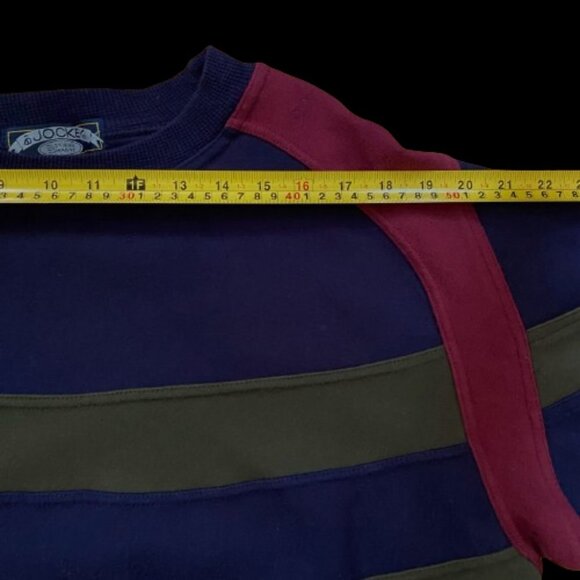 Vintage 90s cozy comfy Jockey color block cotton sweatshirt - Picture 8 of 12